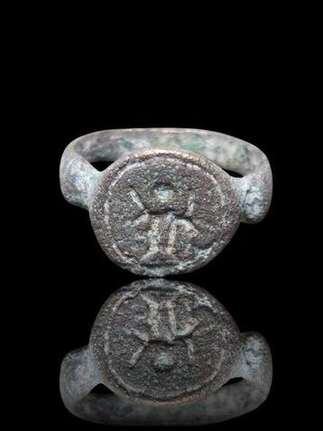 Oud-Romeins Stunning & Rare Military Seal Ring (Zonder