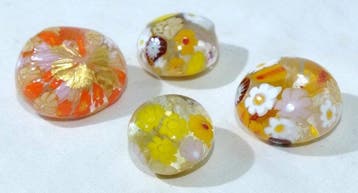Murano - Presse-papier (4) - Glas, Murine met 24-karaat goud