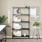 vidaXL Boekenkast 5-laags 80x30x154 cm bewerkt hout zwart, Verzenden, Nieuw