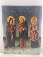 Icoon - Drie heiligen - Hout