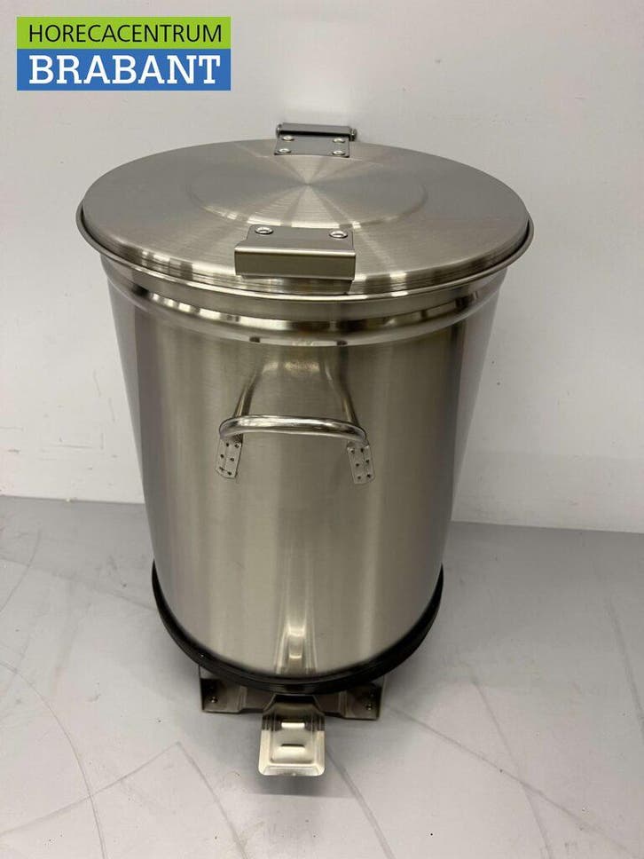 Poubelle en acier inoxydable avec commande au pied 50 litres, Zakelijke goederen, Horeca | Keukenapparatuur, Verzenden