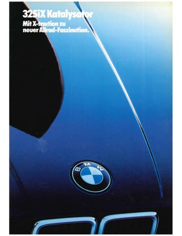 1986  BMW 3 SERIES 325iX KATALYSATOR BROCHURE DUITS, Ophalen of Verzenden