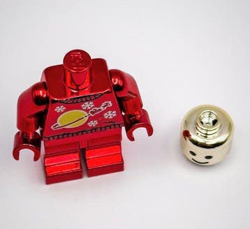 Lego Minifiguur - Classic Space - Chrome Red Plated, Nieuw