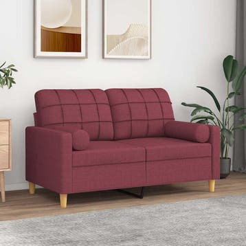 vidaXL Sierkussens 2 st 15x50 cm stof wijnrood, Huis en Inrichting, Verzenden, Nieuw