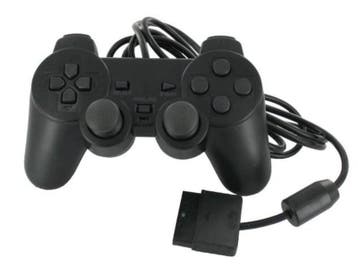 PS2 Controller Wired Zwart (Third Party) (PS2 Accessoires), Games en Spelcomputers, Spelcomputers | Sony PlayStation 2, Ophalen of Verzenden