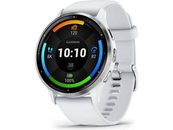 Garmin Venu 3 45 mm zilver van roestvrij staal met wit, Verzenden, Zo goed als nieuw, Garmin
