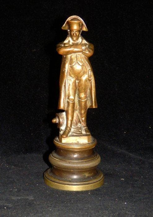 Zwaar massief bronzen Beeldje van Napoleon Bonaparte -, Antiquités & Art, Curiosités & Brocante