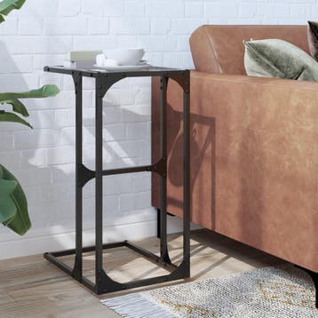 vidaXL Bijzettafel met transparant glazen blad 40x30x61,5 cm, Huis en Inrichting, Tafels | Bijzettafels, Verzenden, Nieuw