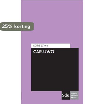 CAR-UWO Editie 2019/2 9789012404952, Verzenden