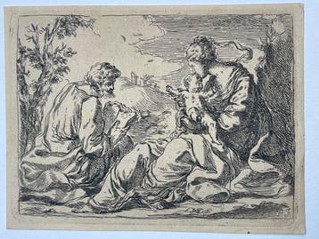 Paolo Farinati (1524-1606) - Riposo durante la fuga in