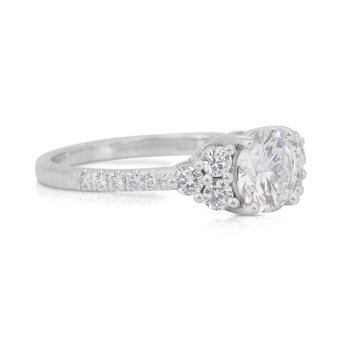 Ring - 18 karaat Witgoud - 1.50ct. tw. Diamant (Natuurlijk), Handtassen en Accessoires, Ringen