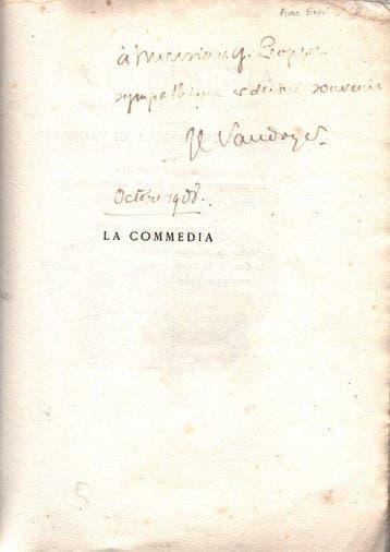 Document - Signé ; Giovanni-Luigi Vaudoyer / Henri de, Antiek en Kunst