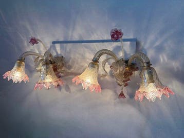 Wandlamp - Muranoglas - Paar Venetiaanse wandlampen
