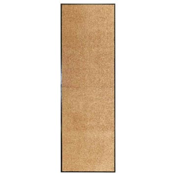 vidaXL Deurmat wasbaar 60x180 cm crème, Verzenden