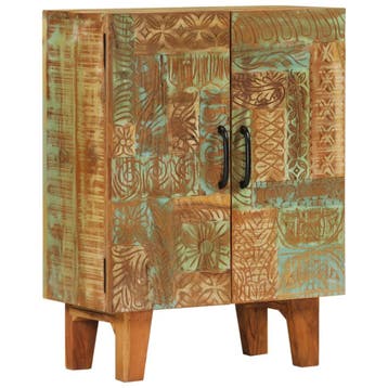 vidaXL Dressoir handgesneden 55x30x75 cm massief gerecycled, Verzenden, Nieuw
