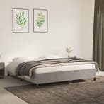 vidaXL Bedframe zonder matras 160x200 cm fluweel lichtgrijs, Maison & Meubles, Verzenden