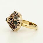 Bague - 18 carats Or jaune - Diverses pierres précieuses, Bijoux, Sacs & Beauté, Bagues