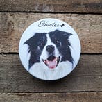 Foto op grafsteen, persoonlijke ronde foto met tekst, Verzenden, Nieuw