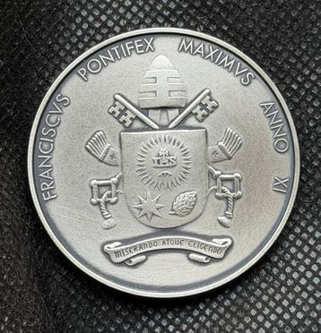 Paus Franciscus - Pontificiale Medaille 11e Jaar Vrede -