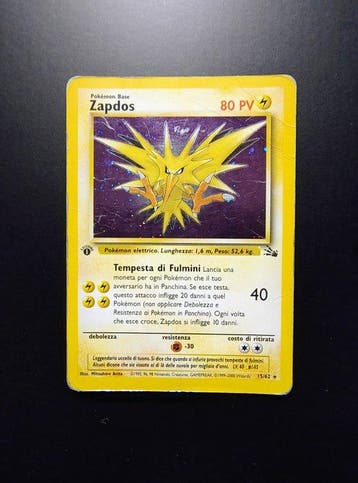 Pokémon - 3 Card - Zapdos Holo 1° Edizione - Kabutops Raro, Hobby en Vrije tijd, Nieuw