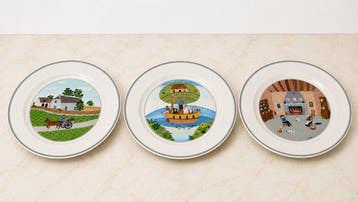 Villeroy & Boch - 3 Grandes Assiettes décoratives « Design