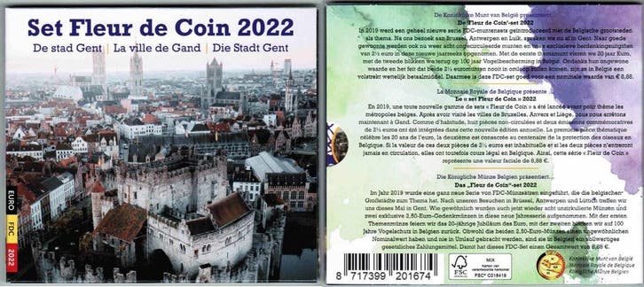 Coffrets Brillant Universel Belgique Belgie Mintset 2022..., Timbres & Monnaies, Monnaies | Europe | Monnaies euro, Envoi