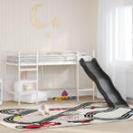 vidaXL Kinderen Loft Bed Frame met Glijbaan Wit en Antraciet, Verzenden, Nieuw