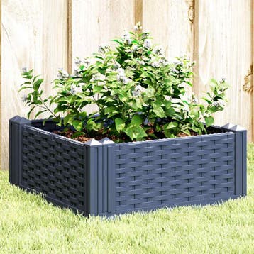 vidaXL Plantenbak met pinnen 42,5x42,5x28,5 cm polypropeen, Verzenden