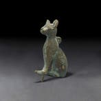 Replica van het oude Egypte Bronzen beeld van zittende, Antiek en Kunst