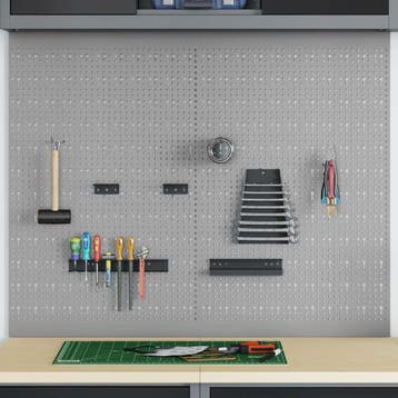 vidaXL Gereedschapswand 2 st Grijs 100 x 1 x 80 cm Staal, Verzenden, Nieuw