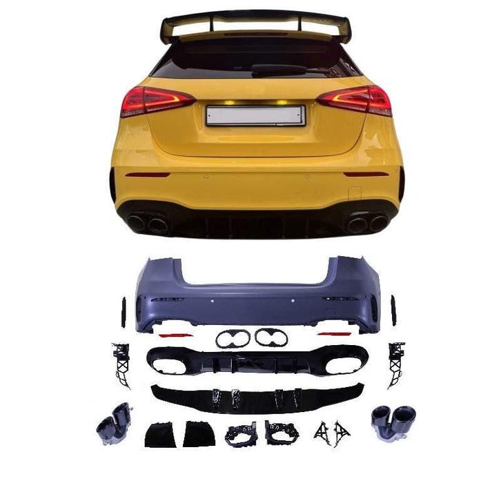 Achterbumper met diffuser voor mercedes a-klasse w177 hatchb, Auto-onderdelen, Carrosserie, Nieuw