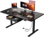 Zit sta bureau - Elektrisch - Verstelbaar - 140x80cm - Zwart, Huis en Inrichting, Verzenden, Nieuw
