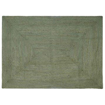 vidaXL Gebied Tapijt Olijfgroen 240 x 340 cm Jute, Huis en Inrichting, Stoffering | Tapijten en Vloerkleden, Verzenden, Nieuw