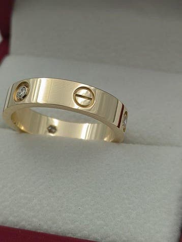 Cartier - Ring - Love - 18 karaat Geel goud - 0.20ct. tw., Nieuw