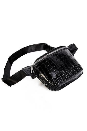 KIMU® Heuptasje Slangenleer Zwart Fanny Pack Leer Heuptas Le, Handtassen en Accessoires, Tassen | Damestassen, Ophalen of Verzenden