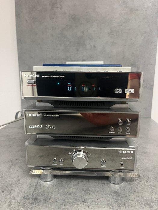 Hitachi - AX-M130 (CD/MP3-speler) / AX-M81 (versterker), Audio, Tv en Foto, Radio's