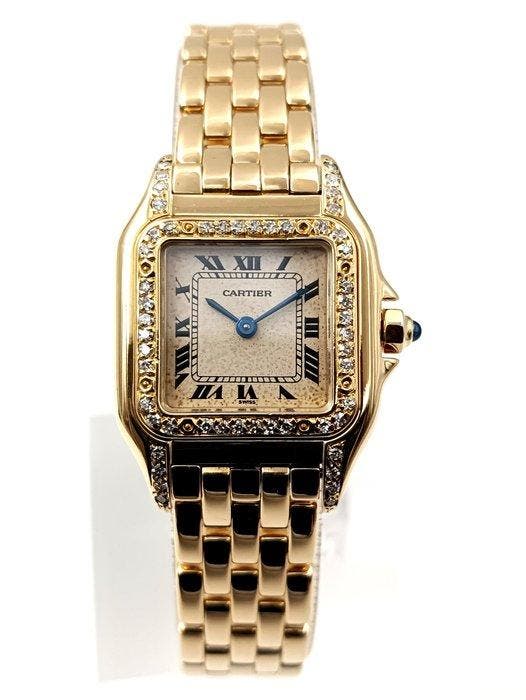 Cartier - Panthère PM - 18k Gold & Diamonds - Serviced -, Handtassen en Accessoires, Horloges | Heren