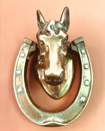 Style antique Heurtoir de porte - 1950-1960 - Tête de cheval