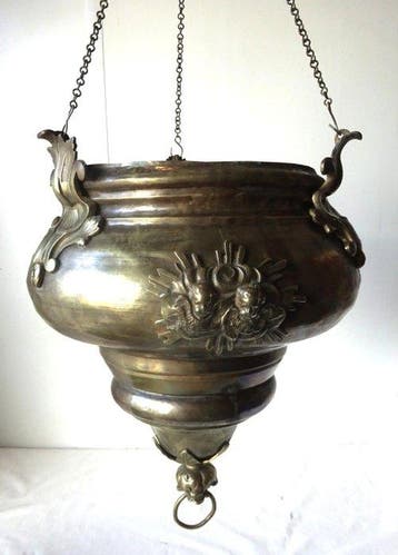 Godslamp - Antieke Godslamp - Messing, Koper