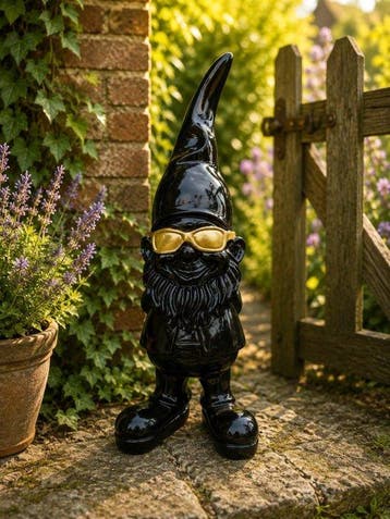 Beeld, funny gnome with sunglasses - 41 cm - polyresin