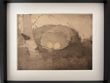 Jan Mankes (1889-1920) - Vogelnestje bij berkenstam” uit