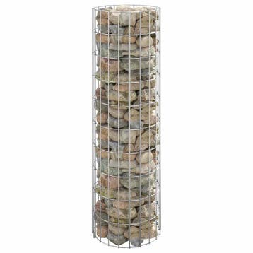 vidaXL Gabion paal rond Ø30x100 cm gegalvaniseerd staal, Verzenden, Nieuw