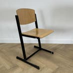 Eromes schoolstoel / stapelstoel zithoogte 46 cm, beuken -, Gebruikt, Zwart, Hout, Eén
