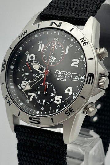Seiko - Chronograph - Zonder minimumprijs - SND399P1, Handtassen en Accessoires