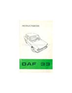 1972 DAF 33 INSTRUCTIEBOEKJE NEDERLANDS, Ophalen of Verzenden