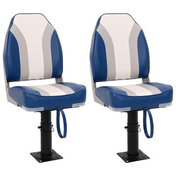 vidaXL Bootstoelen inklapbaar 2 st met hoge rugleuning, Watersport en Boten, Bootonderdelen, Verzenden, Nieuw