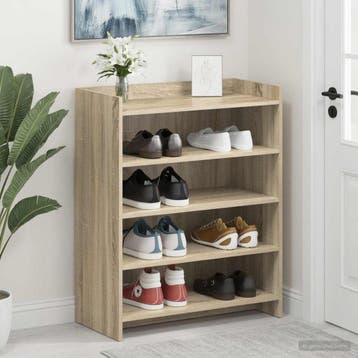 vidaXL Schoenenkast Sonoma Eiken 73,5 x 36 x 92 cm Bewerkt, Verzenden