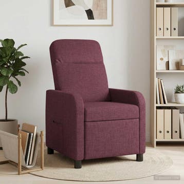 vidaXL Recliner Paars Stof, Huis en Inrichting, Verzenden, Nieuw