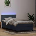 vidaXL Boxspring met matras en LED fluweel donkergrijs, Verzenden, Nieuw