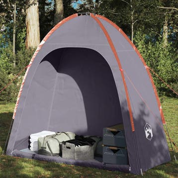 vidaXL Opbergtent waterdicht grijs en oranje, Verzenden, Nieuw